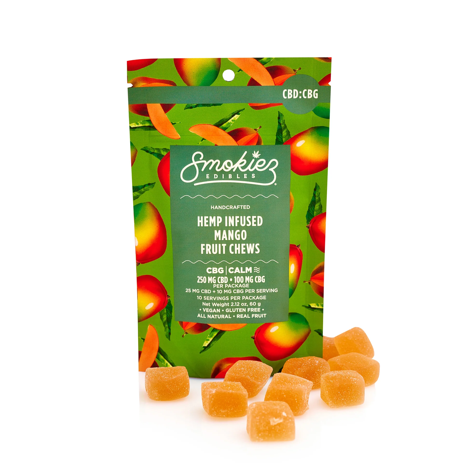 Smokiez Mango Cbd:cbg 2.5:1 Gummies Smokiez 10-Pack Mango Cbd + Cbg Gummies
