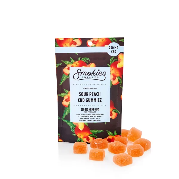 Smokiez 10-Pack Sour Peach Cbd Gummies