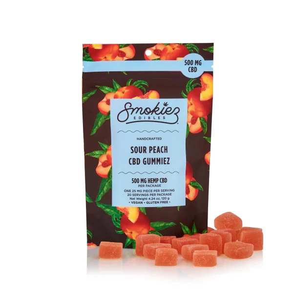 Smokiez 20-Pack Sour Peach Cbd Gummies