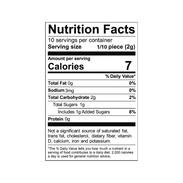 Smokiez Sour Jamberry Hemp Delta-9 Thc + Cbn Gummy Nutrition Facts