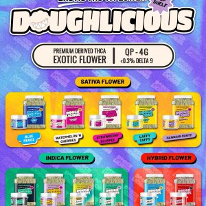 DoughLicious Exotic THCA Flower Retail-Ready Products
