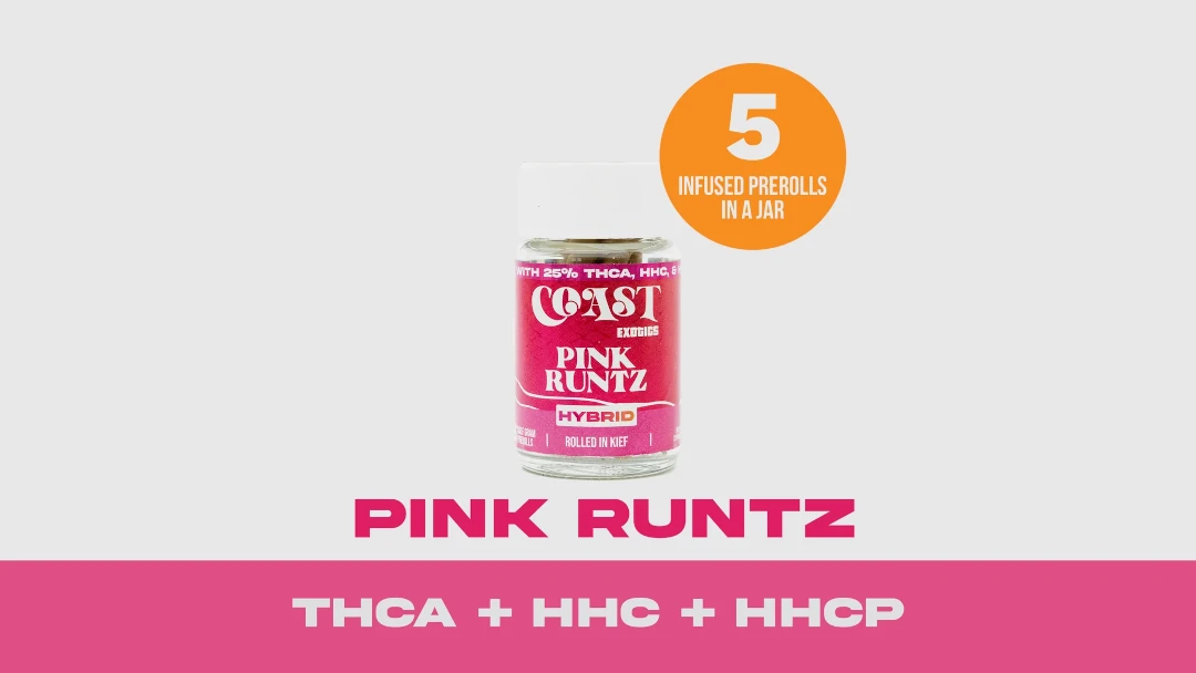 Coast Smokes Thca-Infused 5Ct 0.5G Prerolls Coast Smokes Thca-Infused 5Ct 0.5G Prerolls - Pink Runtz