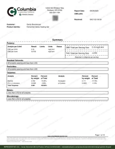 Oscity Fahrenheit CBD Gel Packets 10-Pack COA page 1