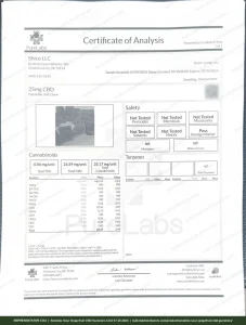 Smokiez Sour Grapefruit CBD Gummies COA page 1