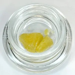 THCA CBD shatter concentrate in a glass jar for bulk wholesale