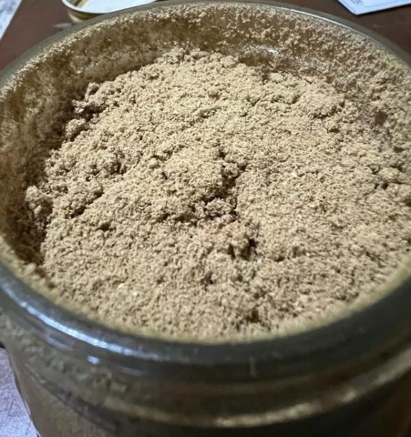 THCA kief powder in a jar for bulk wholesale