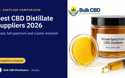 Best CBD Distillate Suppliers in 2026: Broad, Full Spectrum and Crystal Resistant Sources Compared