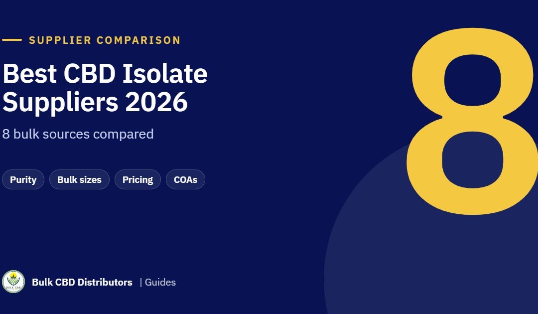 Best CBD Isolate Suppliers in 2026: 8 Bulk Sources Compared for Brands