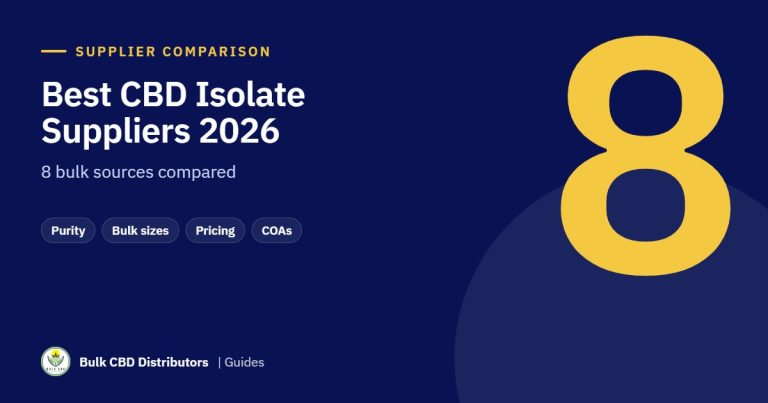 Best CBD Isolate Suppliers in 2026: 8 Bulk Sources Compared for Brands Best CBD Isolate Suppliers in 2026: 8 Bulk Sources Compared for Brands best cbd isolate suppliers 2026 bcd 5