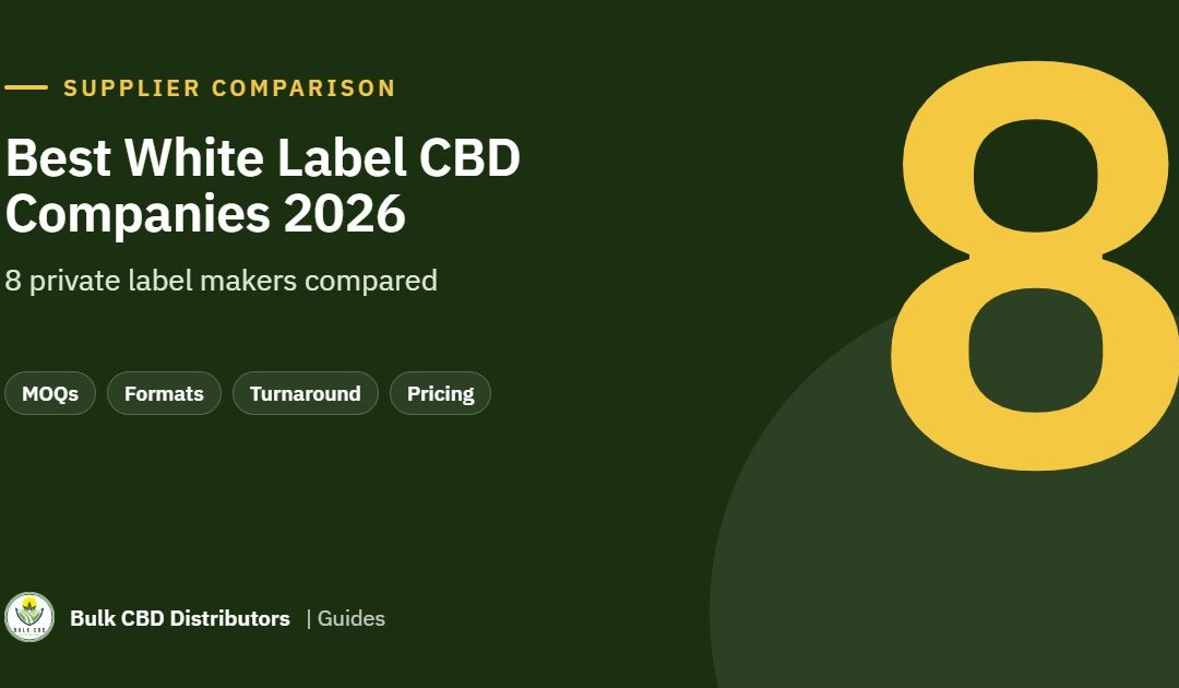Best White Label CBD Companies in 2026: 8 Private Label Manufacturers Compared