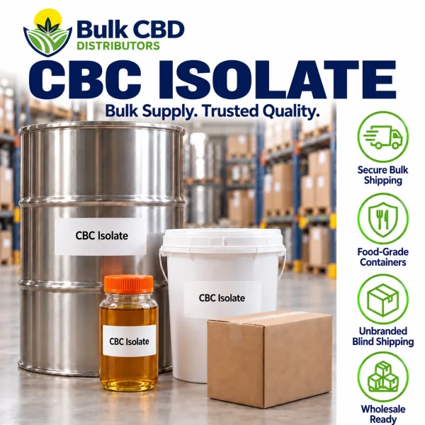 CBC Isolate bulk shipping and packaging in unbranded containers
