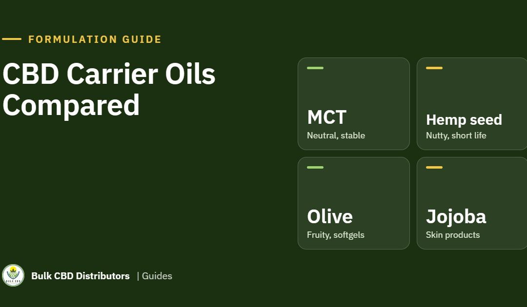 CBD Carrier Oils Compared: MCT, Hemp Seed, Olive and More