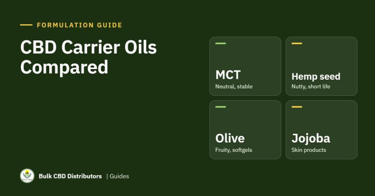 CBD Carrier Oils Compared: MCT, Hemp Seed, Olive and More cbd carrier oils bcd 1