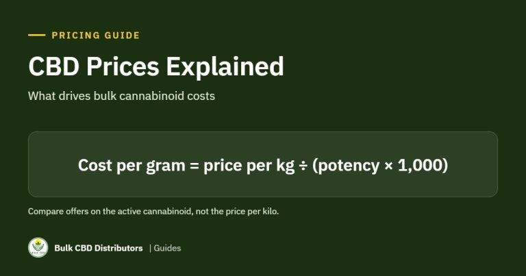 CBD Prices Explained: What Drives Bulk Cannabinoid Costs cbd prices explained bcd 1