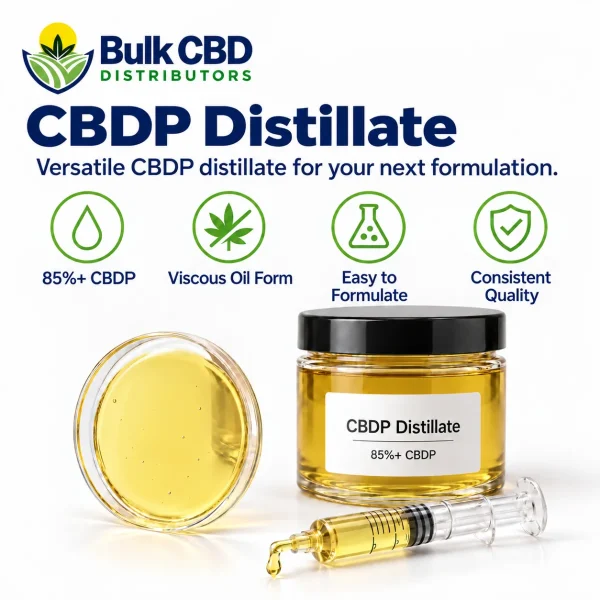 CBDP Distillate key features: 85%+ CBDP, easy to formulate and consistent quality