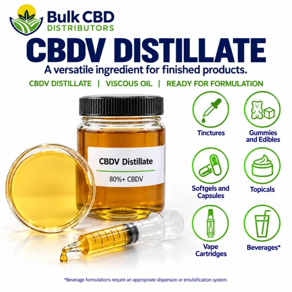 CBDV Distillate formulation applications for private label products