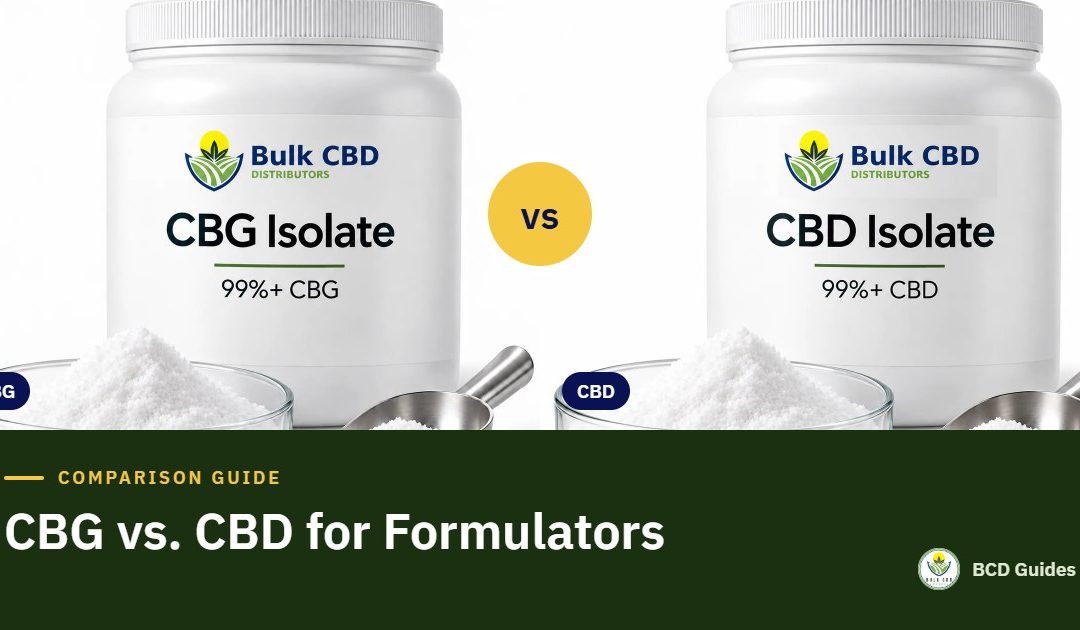 CBG vs. CBD: The B2B Formulator's Comparison Guide