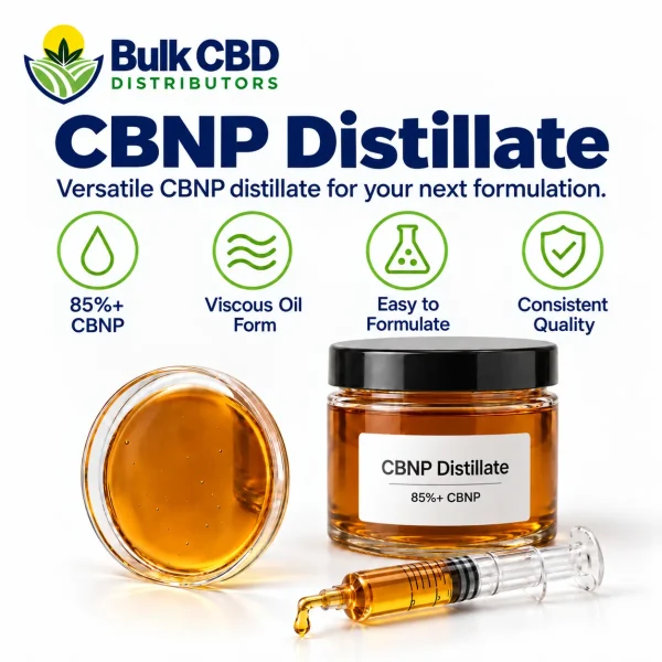 CBNP Distillate key features: 85%+ CBNP, easy to formulate and consistent quality