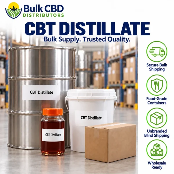 CBT Distillate bulk shipping and packaging in unbranded containers