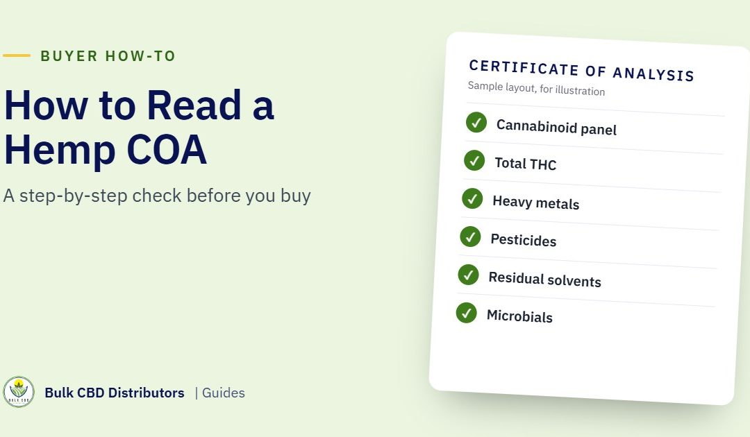 How to Read a Hemp COA: A Step-by-Step Guide for B2B Buyers