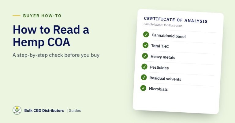 How to Read a Hemp COA: A Step-by-Step Guide for B2B Buyers guide graphic