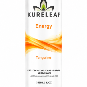 KureLeaf Energy CBG and CBC seltzer, Tangerine, 12 oz can