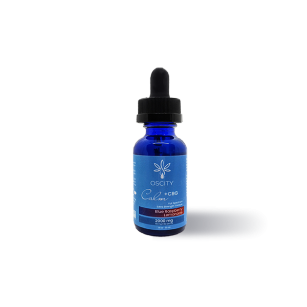 Oscity Blue Raspberry Lemonade CBD + CBG Calm Tincture 2000mg