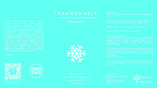 Oscity Fahrenheit CBD Cooling Gel 1250mg
