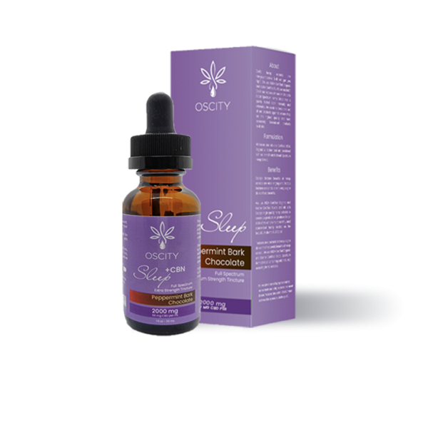 Oscity Peppermint Bark CBD + CBN Sleep Tincture 2000mg