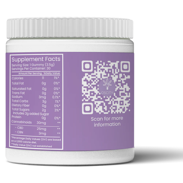 Oscity Wildberry CBD + CBN Sleep Gummies