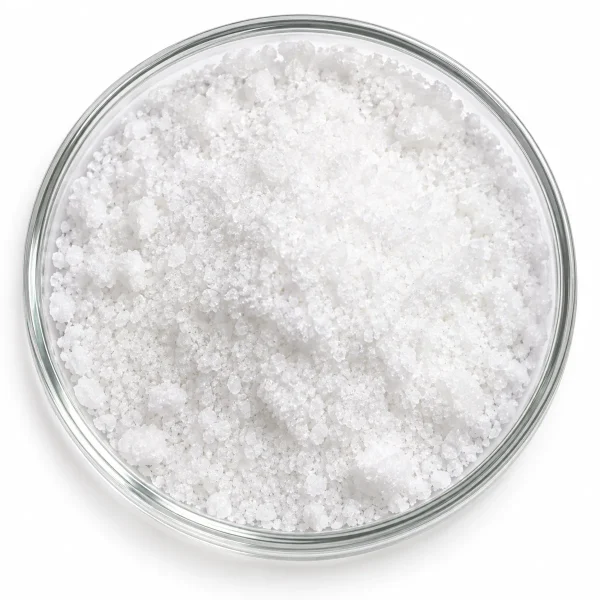 Close-up of fine crystalline THCA isolate powder