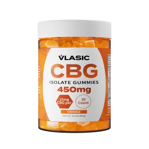 Vlasic Labs Mood CBG Isolate Gummies Orange 450mg jar