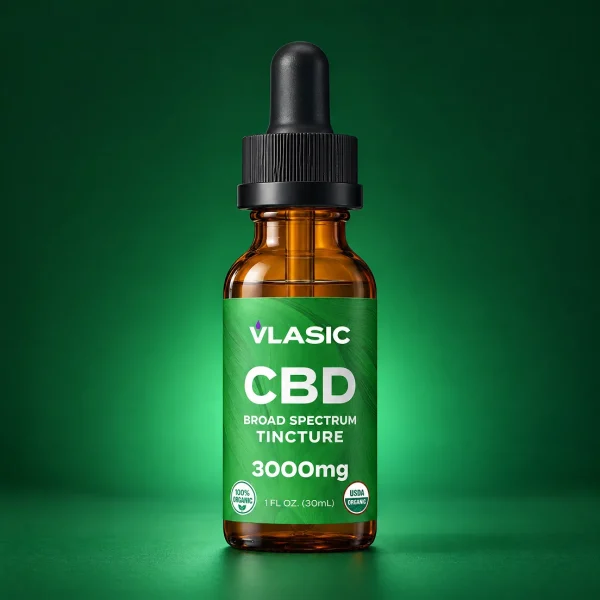 Vlasic Labs USDA Organic Broad Spectrum CBD Tincture 3000mg bottle