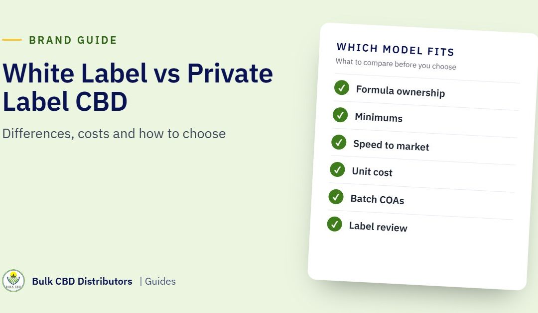 White Label vs Private Label CBD: Differences, Costs and How to Choose